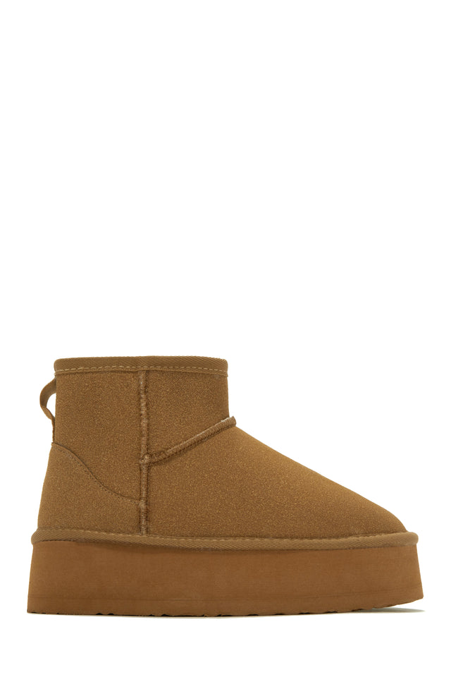 Load image into Gallery viewer, Tan Platform Ankle Boots

