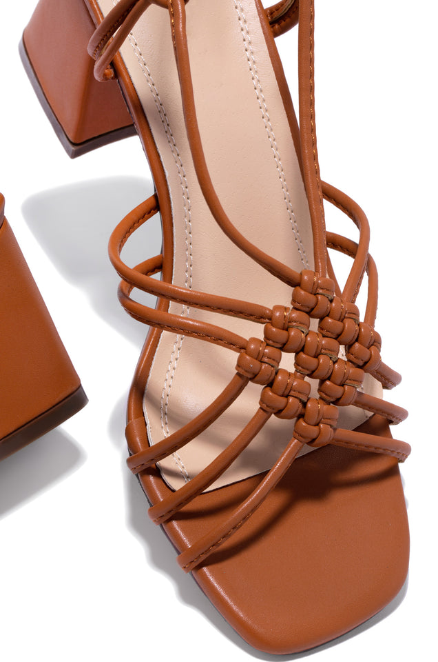 Load image into Gallery viewer, Lace Up Tan Heel 
