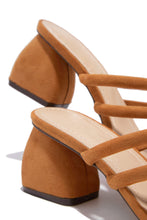 Load image into Gallery viewer, Nora Block Mid Heel Mules - Tan
