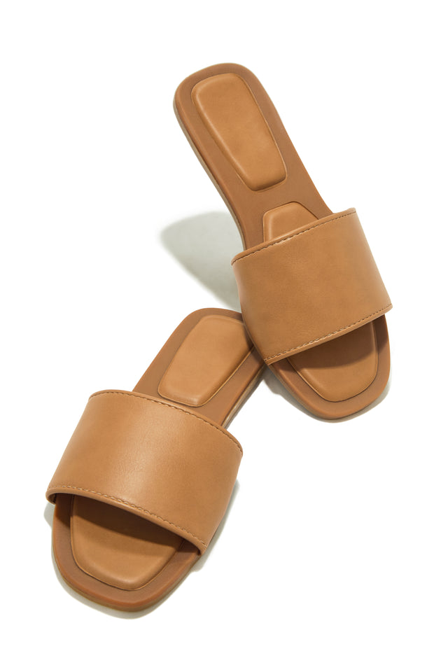 Load image into Gallery viewer, Tan Slip On Sandals
