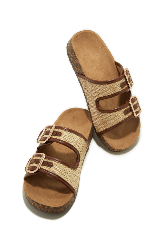 Load image into Gallery viewer, Tan Slip On Sandals
