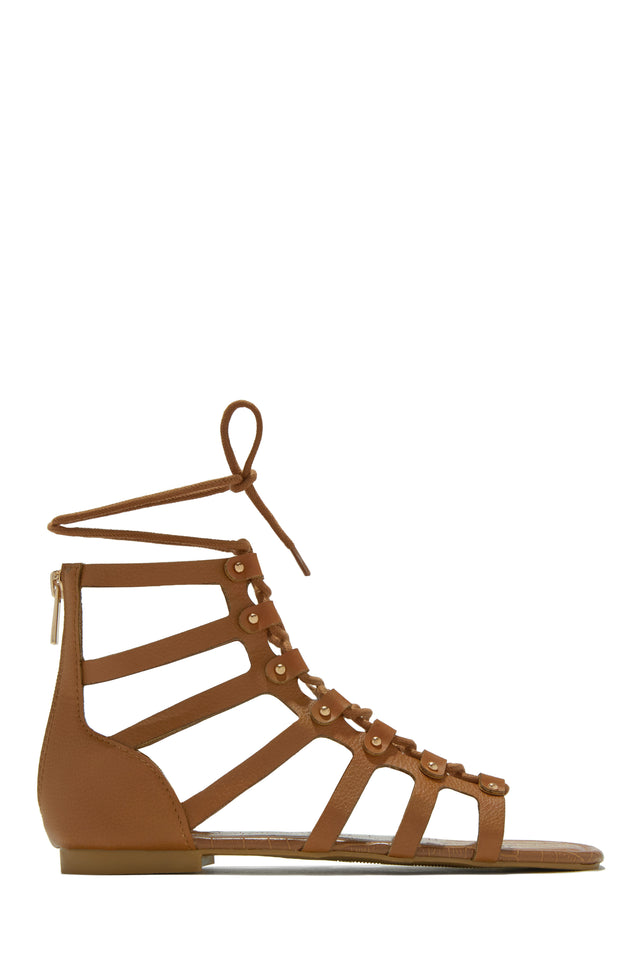Load image into Gallery viewer, Summer Getaway Lace Up Gladiator Sandals - Black
