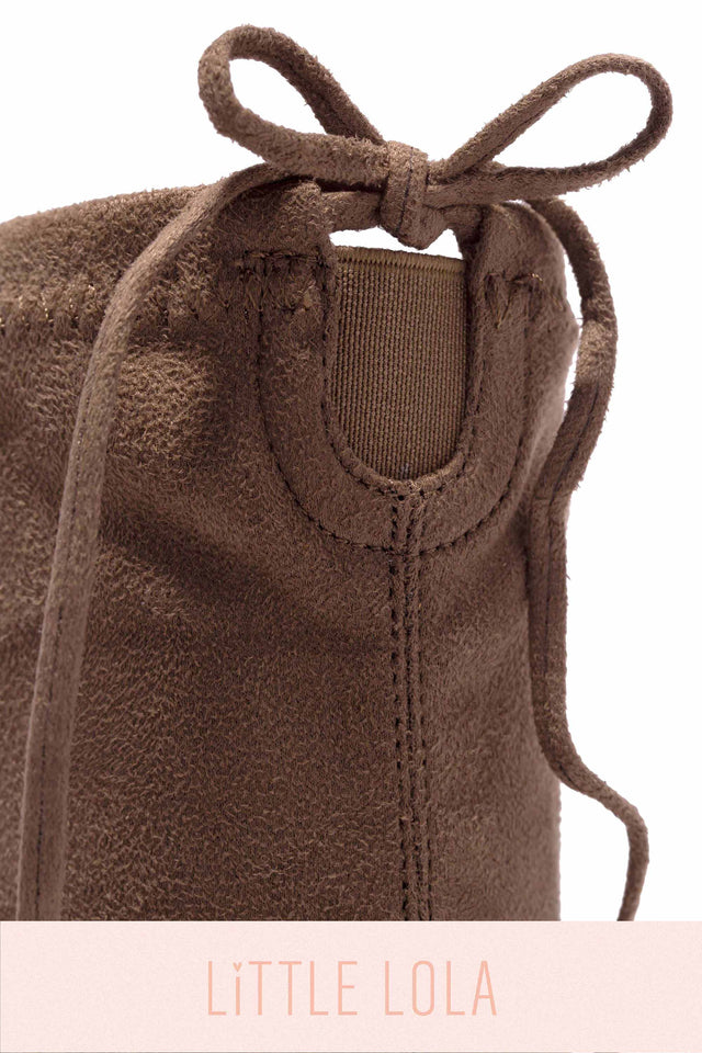 Load image into Gallery viewer, Taupe Faux Suede Boot 
