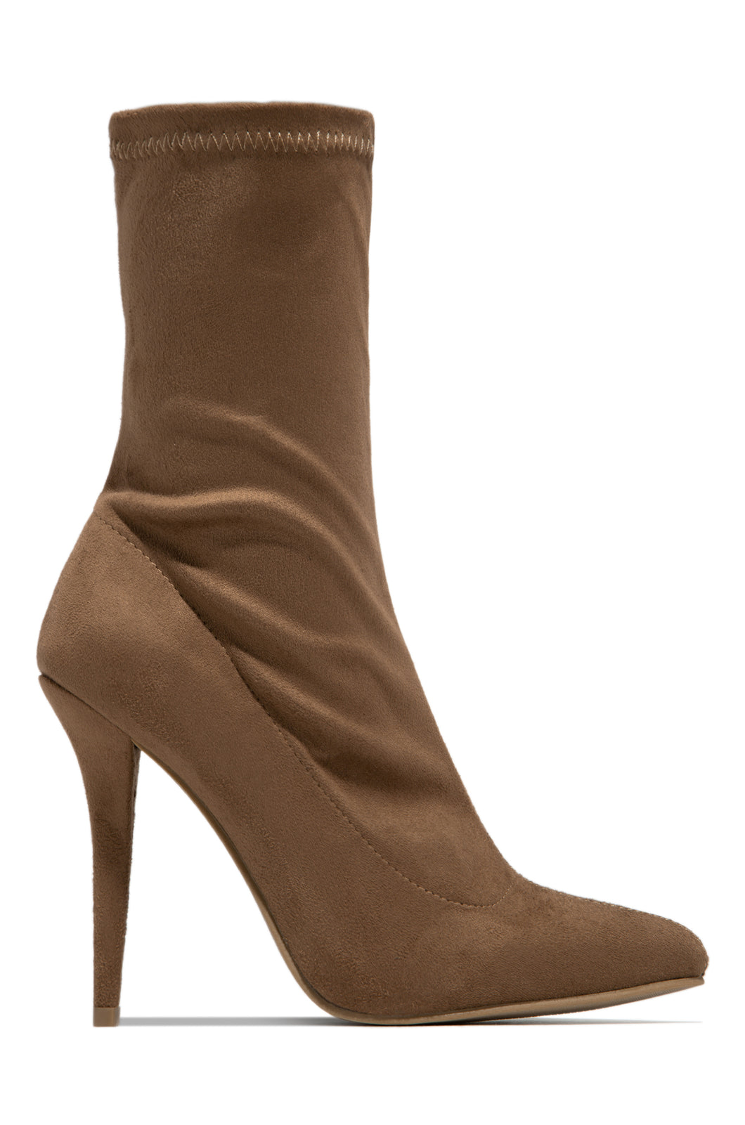 Guilt Trip Heel Ankle Boots - Taupe