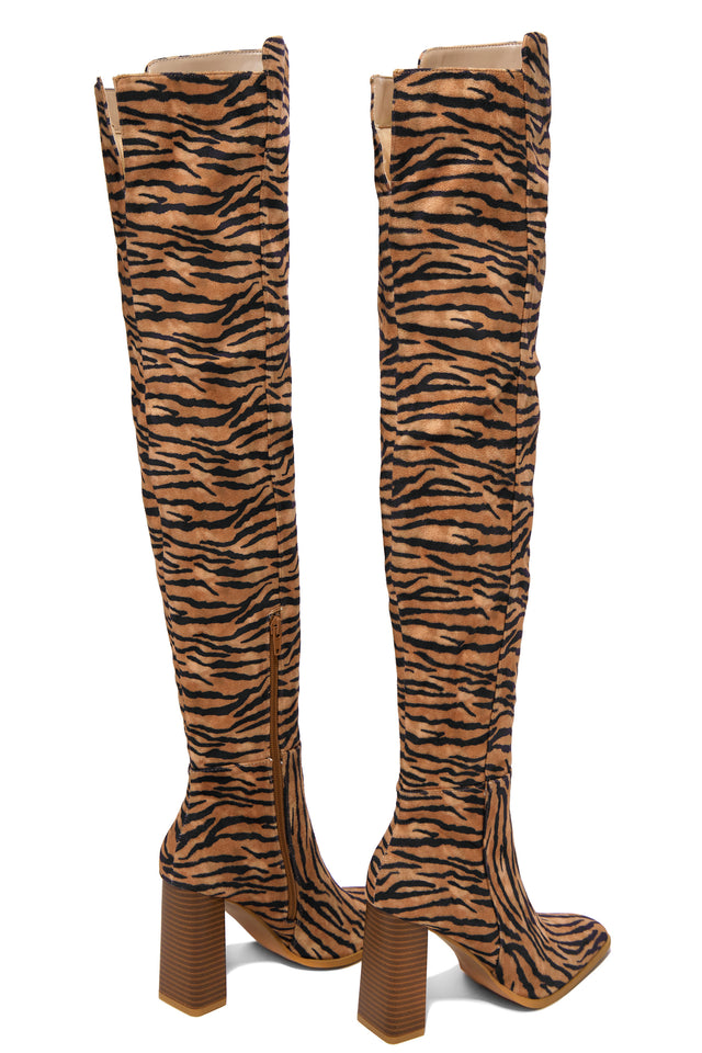 Load image into Gallery viewer, Tiger Faux Suede Boot 
