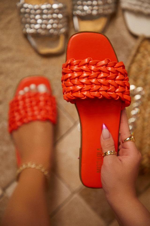 Load image into Gallery viewer, Tulum Sun Slip On Sandals - Orange
