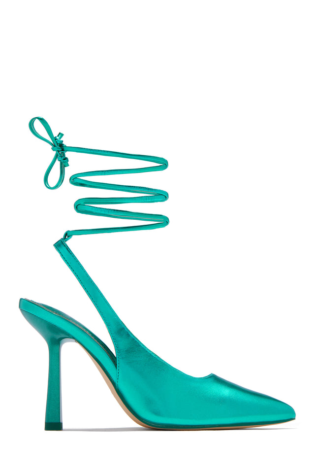 Load image into Gallery viewer, Azriel Lace Up Pumps - Blue
