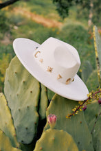 Load image into Gallery viewer, Cream Color Hat Placed on Cactus 
