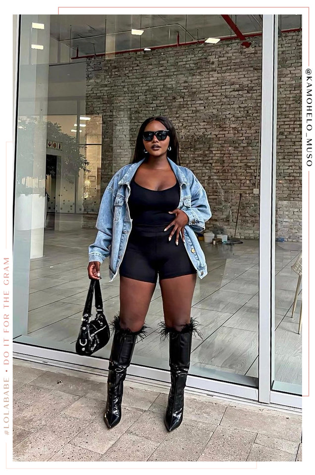 Load image into Gallery viewer, Model Wearing Denim Jackrt
