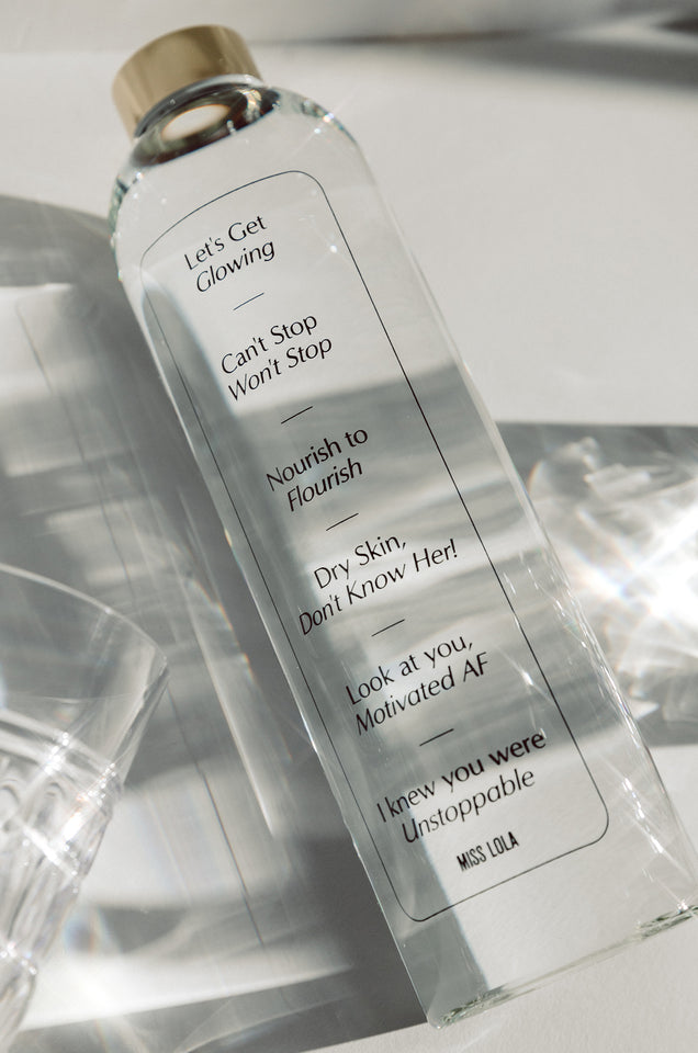 Load image into Gallery viewer, Motivated AF Glass Water Bottle
