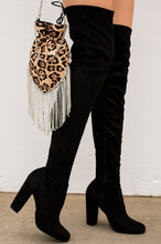 Load image into Gallery viewer, Way Up High Block Heel Over The Knee Boots - Black
