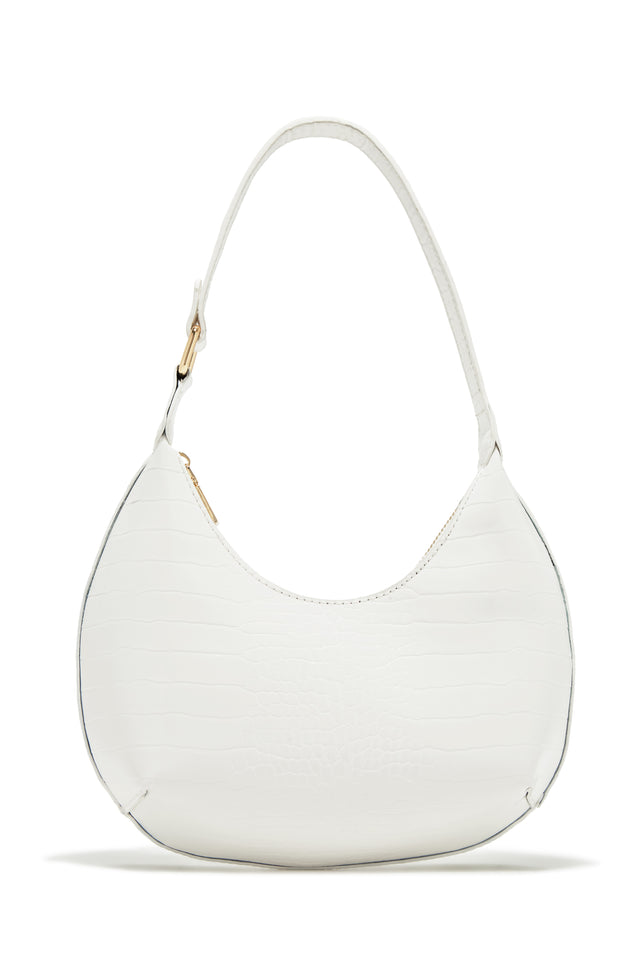 Load image into Gallery viewer, White Embossed Croc Bag
