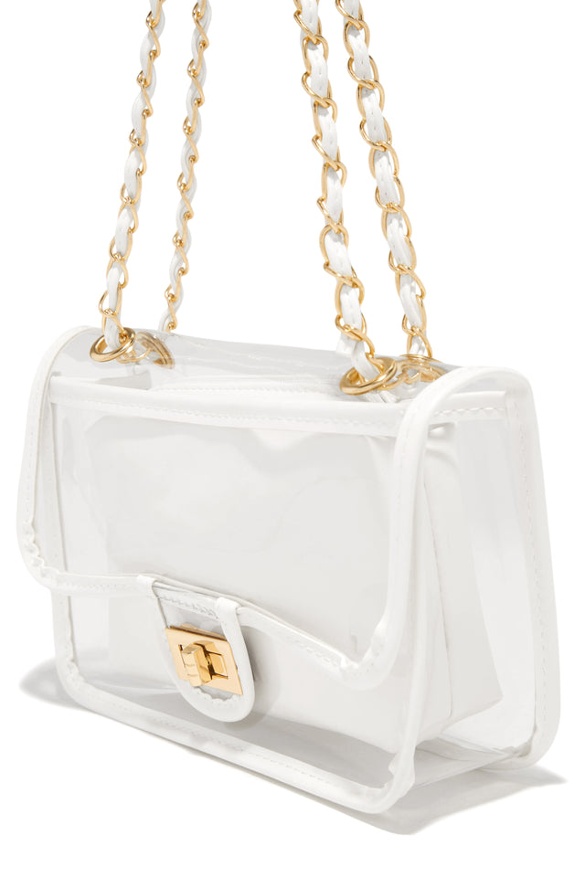 Load image into Gallery viewer, White and Cream Crossbody Bag with White PU Pouch

