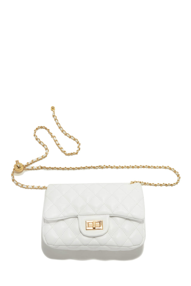 White quilted crossbody hotsell