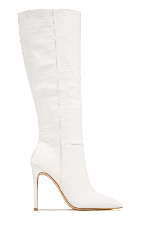 Load image into Gallery viewer, White Croc Boots
