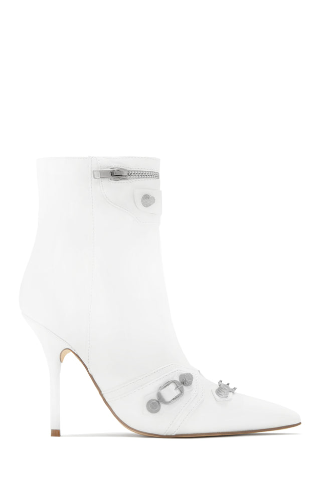 Load image into Gallery viewer, Anaya PU Ankle Boots - White
