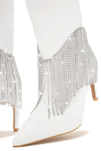 Load image into Gallery viewer, Silver Fringe White Boot
