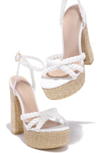 Load image into Gallery viewer, White Braided Heel 
