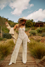 Load image into Gallery viewer, Pant Jumpsuit Styled with Fringe Jacket and Cowgirl Hat
