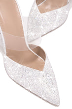 Load image into Gallery viewer, Pointed Toe Silver Heel Pumps
