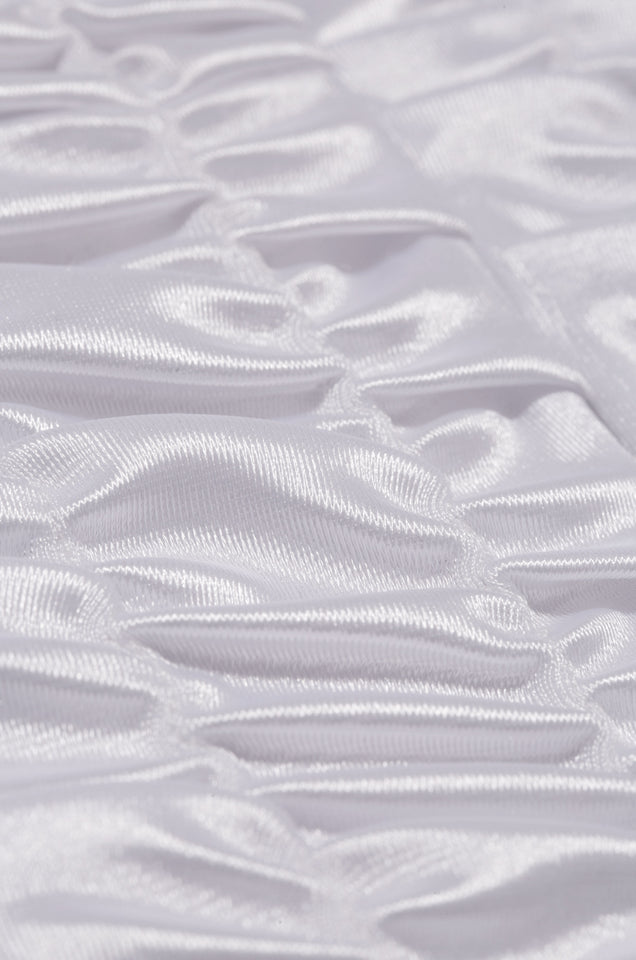Load image into Gallery viewer, White Faux Satin Gloves

