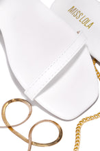 Load image into Gallery viewer, Perfect Affair Gold Chain Sandals - White
