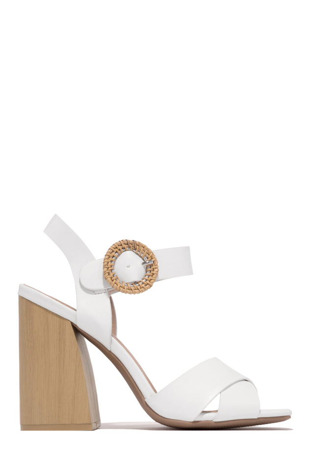 Load image into Gallery viewer, White Chunky High Heels
