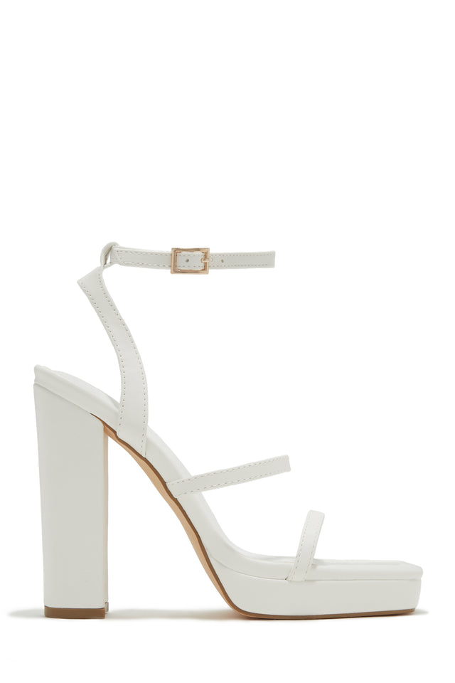 Load image into Gallery viewer, Midnight Muse Platform Block High Heels - White

