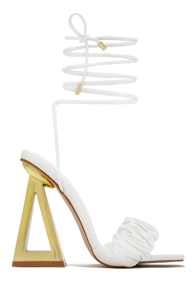 Load image into Gallery viewer, White Lace Up Heels
