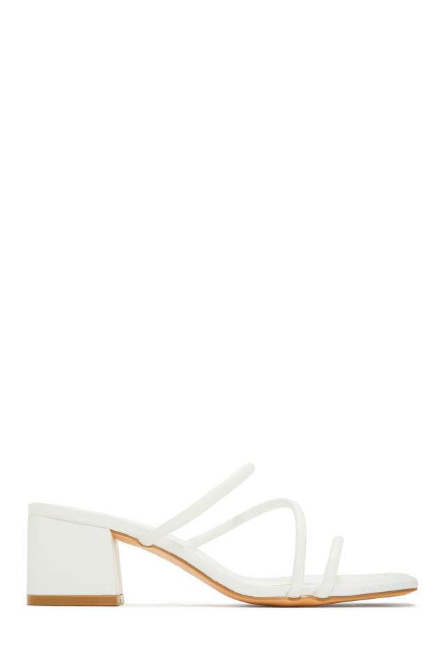 Load image into Gallery viewer, White Mid Heel Mules
