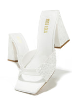 Load image into Gallery viewer, White Rhinestone Mules
