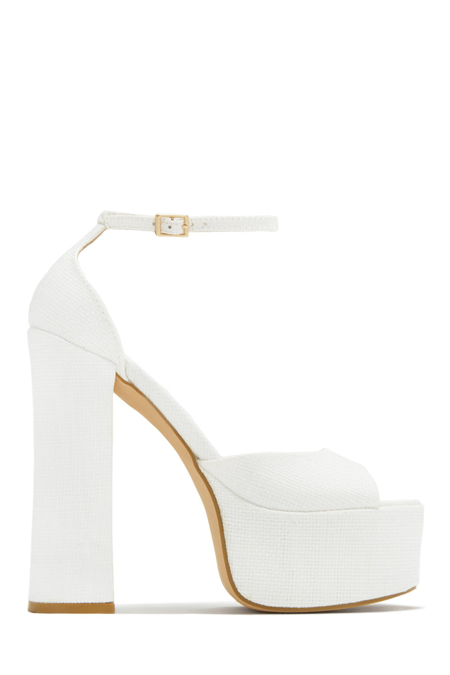 Load image into Gallery viewer, Baecation Platform Block High Heels - Natural
