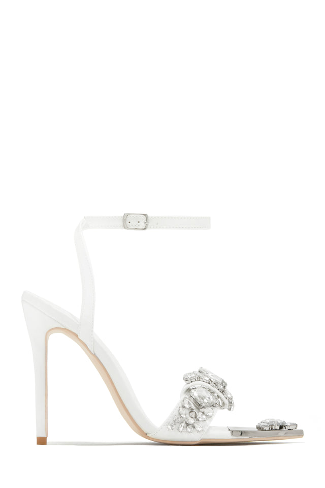 Load image into Gallery viewer, White Embellished High Heels

