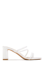 Load image into Gallery viewer, White Block Heel Mules
