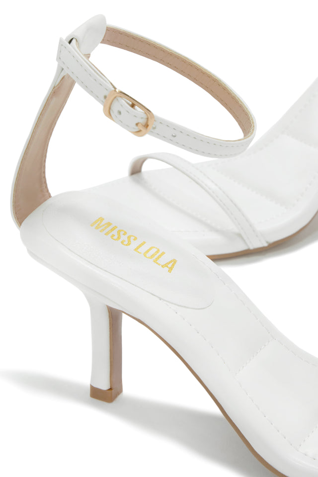 Load image into Gallery viewer, Iyla Single Sole Mid Heels - White
