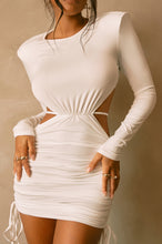 Load image into Gallery viewer, White Ruched Dress 
