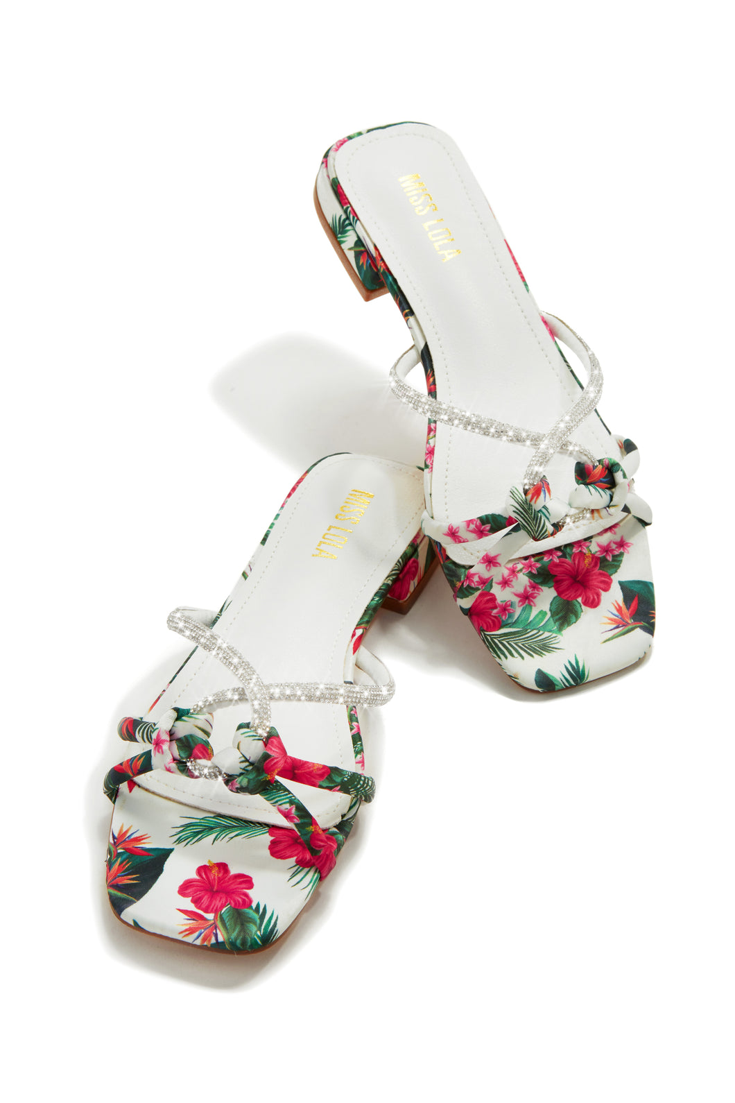 White floral sandals deals