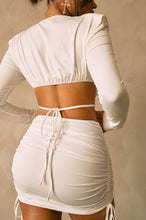 Load image into Gallery viewer, White Long Sleeve Open Back Dress
