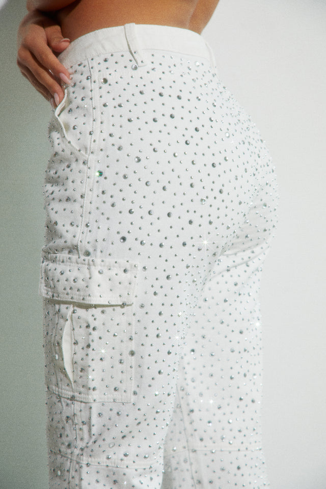 Load image into Gallery viewer, Ivory and Silver Cargos

