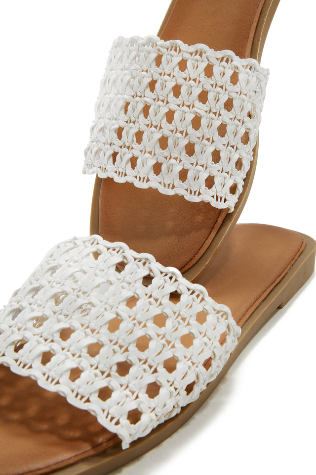 Load image into Gallery viewer, White Woven Sandals
