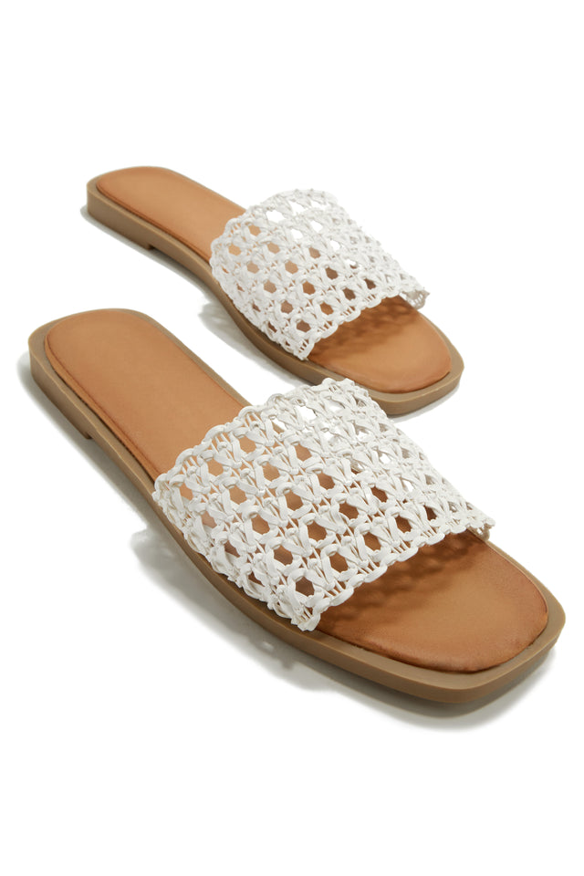 Load image into Gallery viewer, White Slide Sandals

