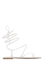 Load image into Gallery viewer, White Braided Strap Lace Up Sandals
