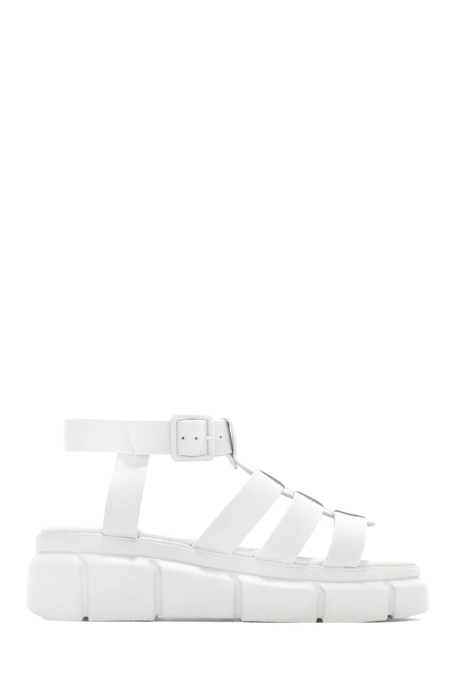 Load image into Gallery viewer, White Chunky Platform Sandals
