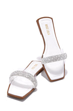 Load image into Gallery viewer, White Embellished Slip On Sandals

