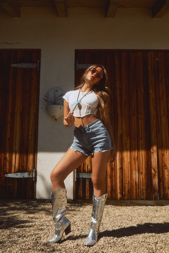 Load image into Gallery viewer, Short Sleeve White Top

