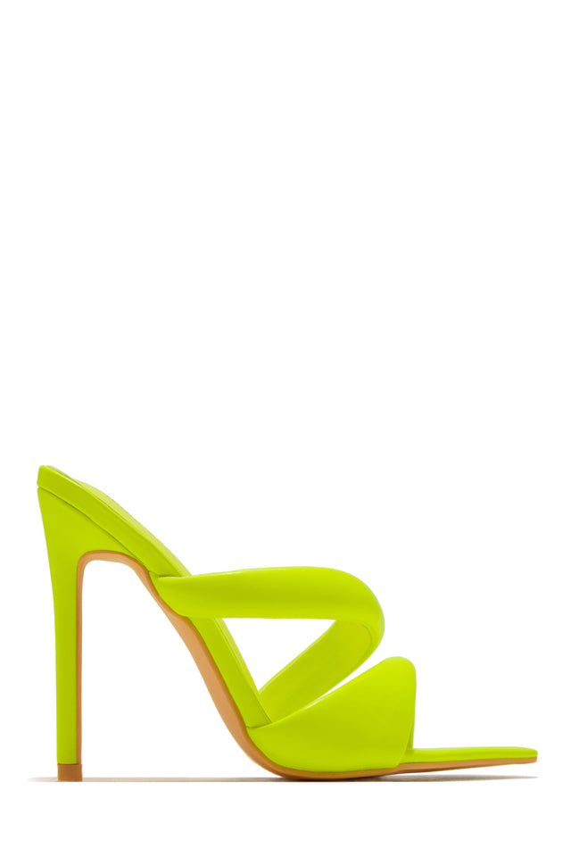 Load image into Gallery viewer, Lime High Heel Mules
